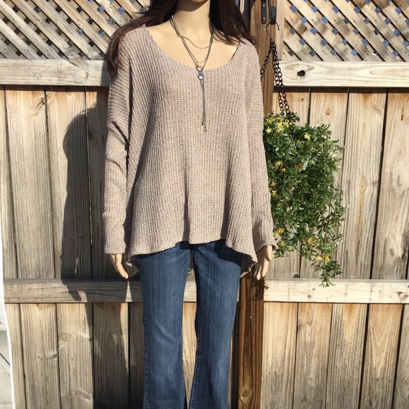 OVERSIZED FIT BOHO STYLE TAN LONG SLEEVES - Picture 13 of 13
